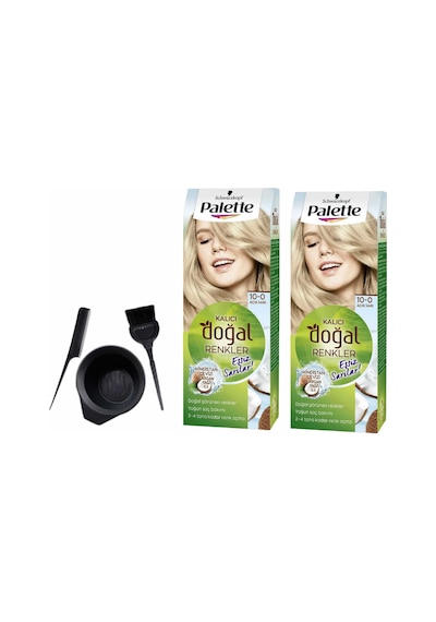 Palette Natural Saç Boya 10 - 0 Açık Papatya 2 Adet+Boyama Seti
