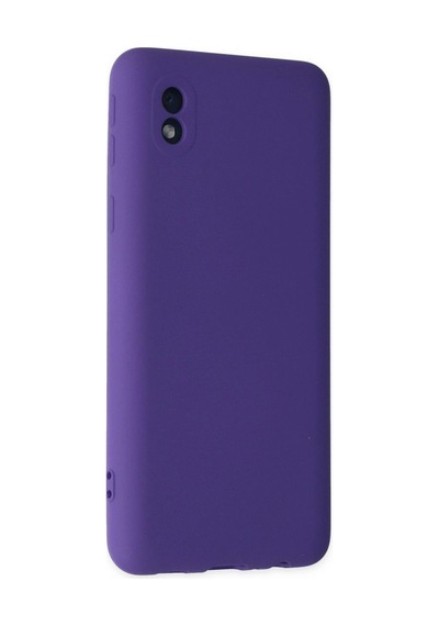 Samsung Galaxy A01 Core Kılıf Nano İçi Kadife Silikon - Mor Çok Renkli