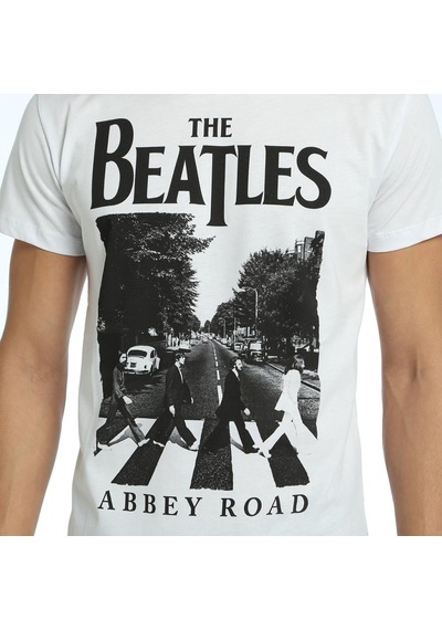 Bant Giyim - Beatles Beyaz Erkek T-Shirt Tişört