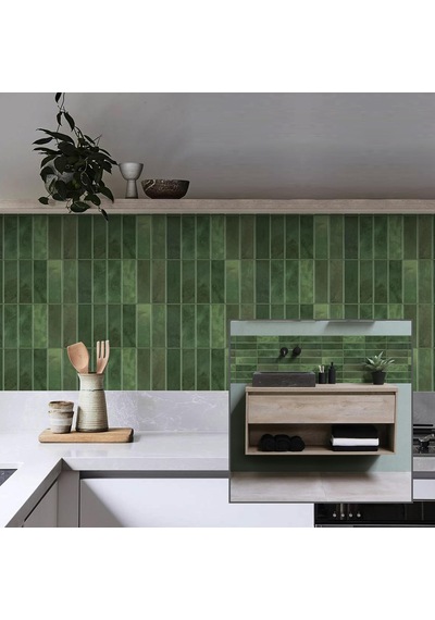 Genel 3d Kendinden Yapışkanlı Duvar Karosu 30,5 Cm X 30,5 Cm 4 Adet 0,371 M² Koyu Yeşil