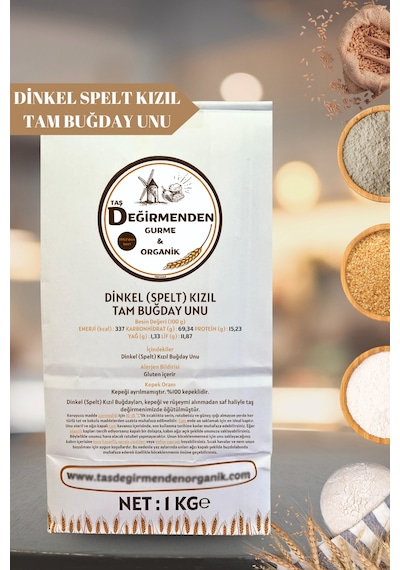 Dinkel Spelt Kızıl Tam Buğday Unu - 1 Kilo