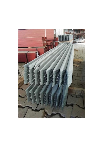 5 Adet 90 Cm 30x30 Köşebent 3 Delikli Bahçe Çit Direği Grii