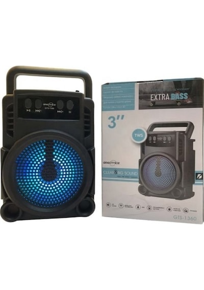 Greatnice GTS-1360 Işıklı Taşınabilir Bluetooth Hoparlör