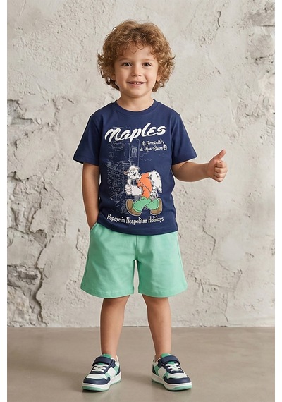 Dmb Kids Erkek Çocuk Penye Şortlu Takım Dmb-7637 İndigo