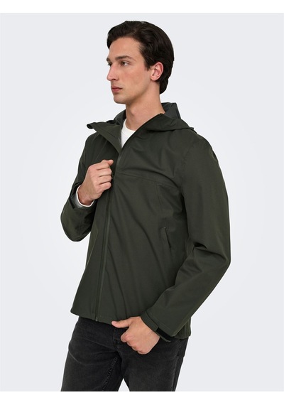 Only & Sons Onsluke Waterproof Jacket Otw Vd Erkek Gri Mont - 22031606 Gri