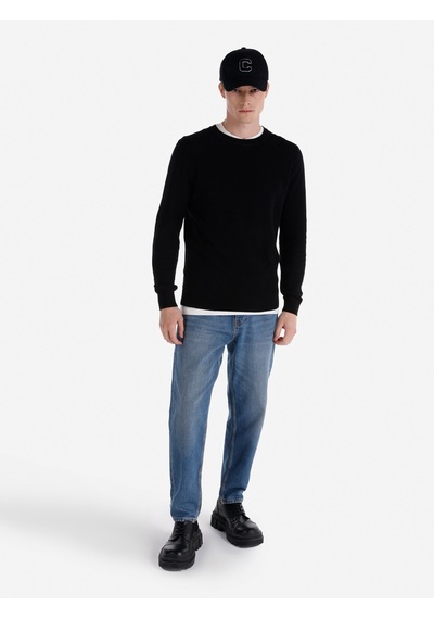 Colin's Colins Regular Fit Bisiklet Yaka Erkek Siyah Kazak 001