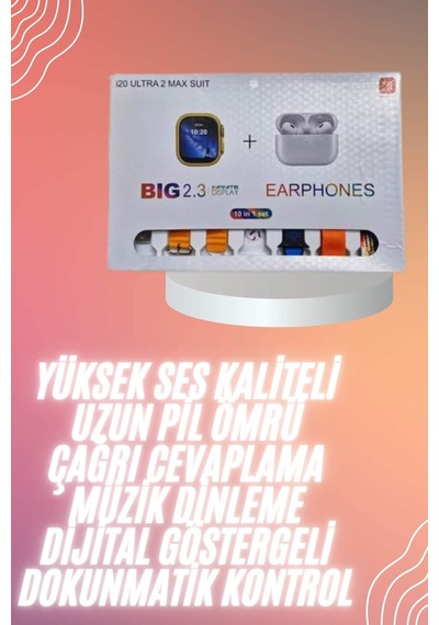 Yeni Nesil 7 Kordonlu Arama Bildirim Özellikli Kulaklık Hediyeli Akıllı Saat