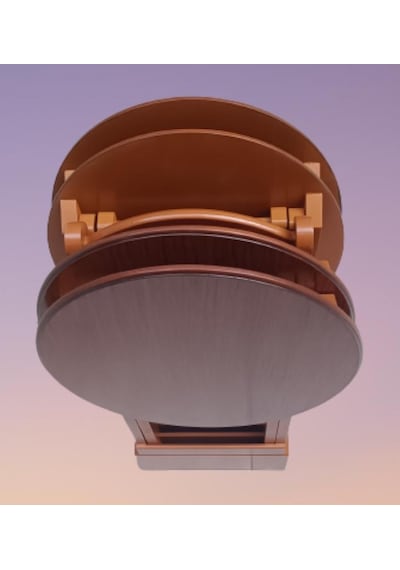 Çanta Zigon Sehpa Oval Dörtlü Model Ahşap Mdf Ceviz Renk Uyumu El Yapımı