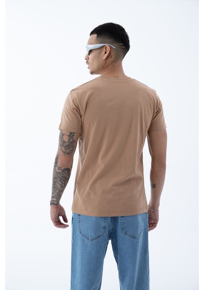 Erkek Pamuklu Kumaş Regular Fit Kesim Bisiklet Yaka T-shirt