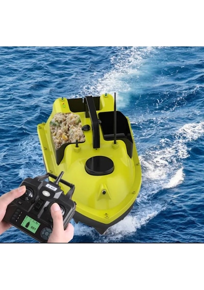 Sazan Yemleme (TEKNE VE BOTU)gps Model 500 Metre Oto Pilot Eve Dönüş Otomatik Sarı