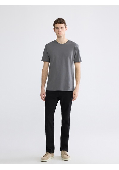 Lcwaıkıkı Classic Antrasit Slim Fit %100 Pamuk Basic Tişört