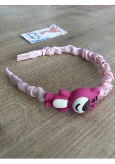 Pembe Ayıcıklı Kız Çocuk Tacı - Pembe
