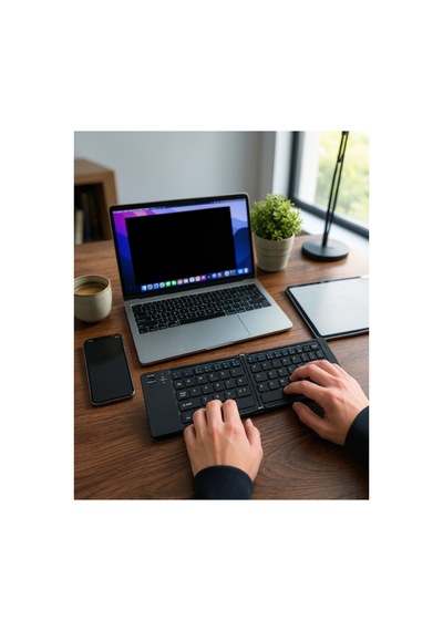 Kablosuz Klavye, Katlanır Bluetooth Özellikli, Telefon Tablet Laptop Uyumlu Belirtilmemiş