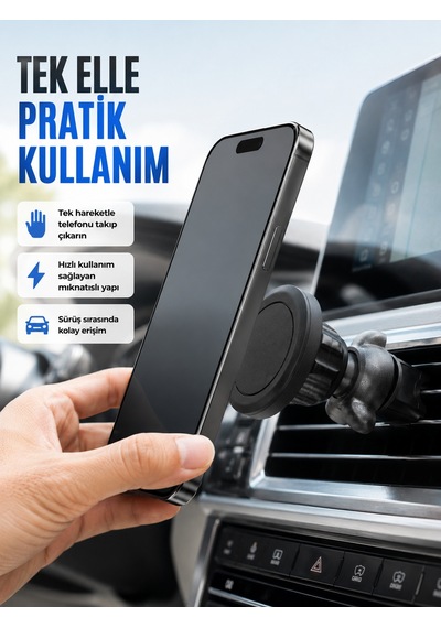 Güçlü Manyetik Araç İçi Telefon Tutucu Universal Telefon Standı Diğer