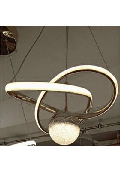 Has Light Kar Çiçeği Model Led Avize 3 Renkli Krom Renk