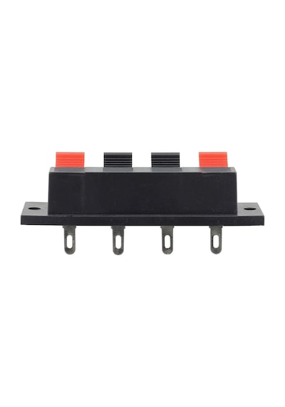4Lü Hoparlör Terminal Soketi Panel Montaj Tip Yaylı Speaker Ses