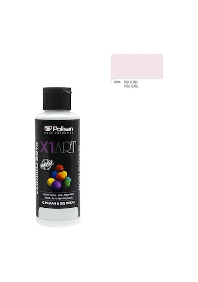 Polisan X1Art Vernikli Hobi Boyası 120Ml - 0014 İnci Pembe
