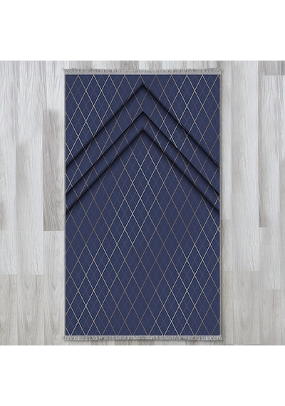 Evaşk Namazlık Dokuma Halı Kaymaz Muslumana Seccade80 x 130 LACİVERT EVAŞK602A66
