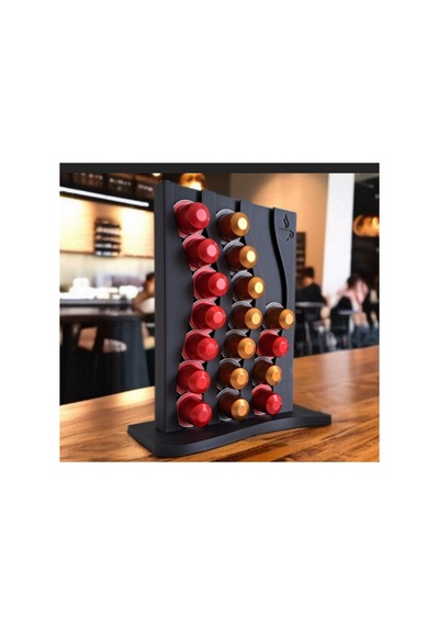 Gıdaya Uygun Nespresso Kapsül Standı Siyah 25x21x9 Cm Kahve Kapsül Düzenleyici Stant Organizer Diğer