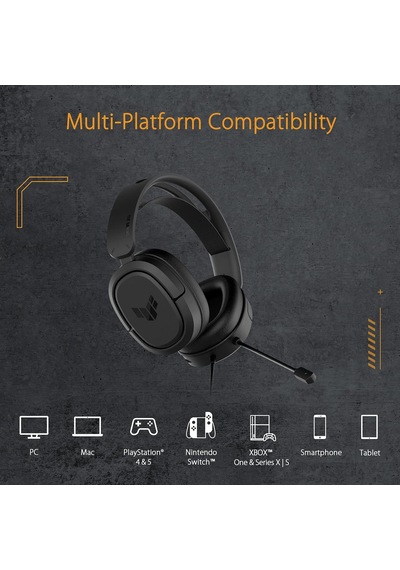 Asus Tuf Gaming H1 7.1 Oyuncu Kulaklığı 2.4 Ghz Pc/mac/ps5/ninten