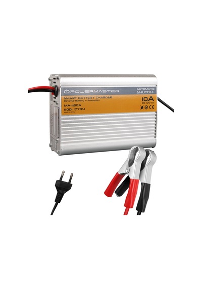 Ayt Powermaster Ma-1210a 12 Volt 10 Amper Akıllı Hızlı Akü Şarj Cihazı Oto Araç Motosiklet Karavan Analog Amper Göstergeli