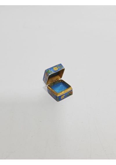 Antika Cloisonne Minyatür Kutu 2,2x1,9cm 110