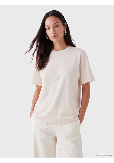 Lcw Modest Pembe Baskılı Soft Touch Kadın Tişört