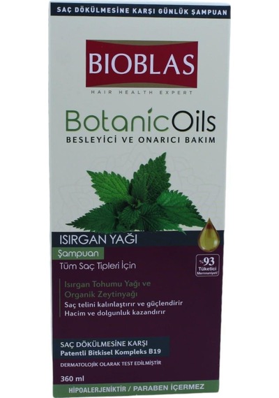 Bioblas Isırgan Yağı Botanic Oils Besleyici ve Onarıcı Şampuan 360 ML