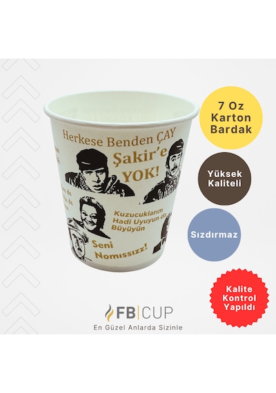 Fb Cup 7 Oz Karton Bardak 3.000 Adet Sızdırmaz