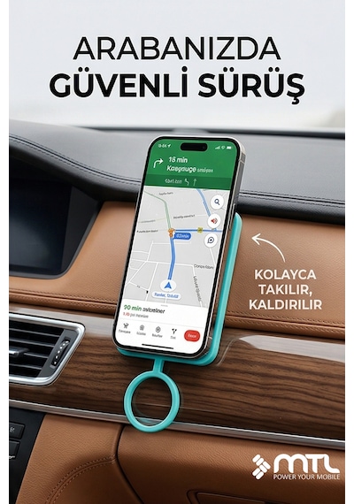 Vantuzlu Telefon Tutucu Silikon Yapışkanlı Sabitleyici, Selfie Ve Video İçin Duvar Askısı Sky163 Turkuaz