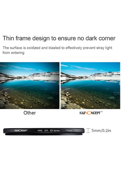 K&f Concept 58 Mm Nano-c Serisi Hmc Cpl Filtre - Slim Seri Dairesel Polarize Filtre