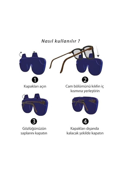 Katlanabilir Silikon Gözlük Kılıfı Kırmızı