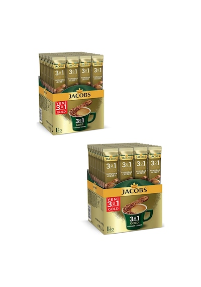Jacobs 3'ü 1 Arada Gold Yumuşak Lezzet Kahve 2'li 40 x 18 G