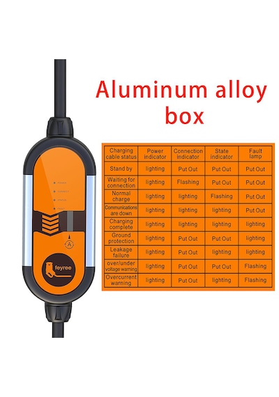Feyree 5 Metre Ev Prizi Elektrikli Araç Şarj Cihazı - 3.5 Kw - Tip 2 - Taşınabilir Şarj Cihazı 3.5 KW Feyree 5 Metre Ev Prizi Elektrikli Araç Şarj Cihazı - 3.5 Kw - Tip 2 - Taşınabilir Şarj Cihazı 3.5 KW