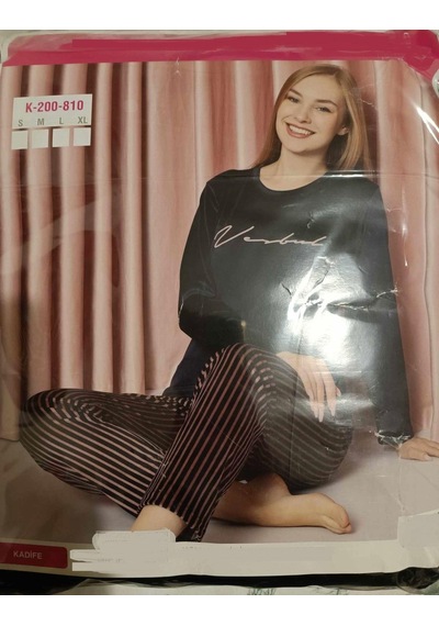 Sude Kadın Kışlık Kadife Pijama Takımı K200/810 - 1 Adet 001