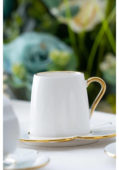 Acar Lotus 6 Kişilik Kahve Fincanı Takımı - 90 Ml