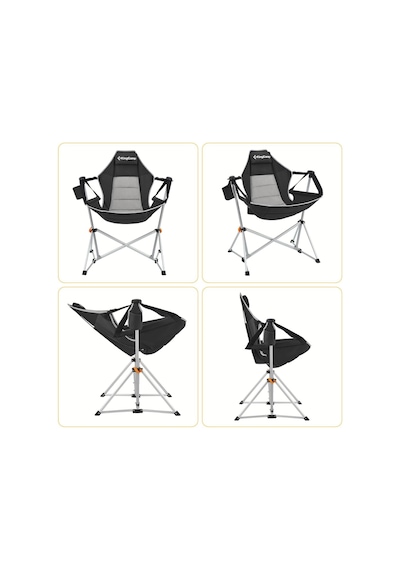 Kingcamp Orchid Salıncaklı Katlanır Kamp Sandalyesi Black/grey Çok Renkli