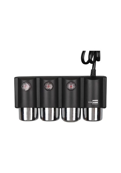 Hubrendy Sh Olesson 1508 12-24v 3lü Çift Usbli 120w 80 Cm Kablolu Araç Çakmak Çoklayıcı