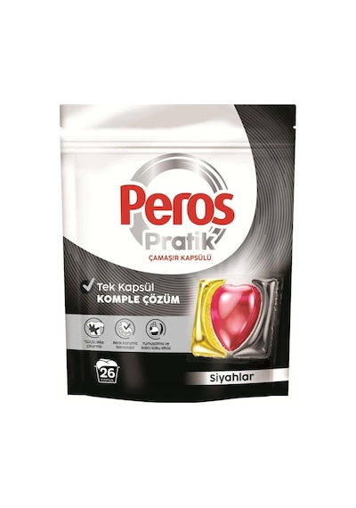 Peros Pratik Matik Çamaşır Deterjanı Kapsülü - Tableti 104 Adet Siyahlar 4pk 26