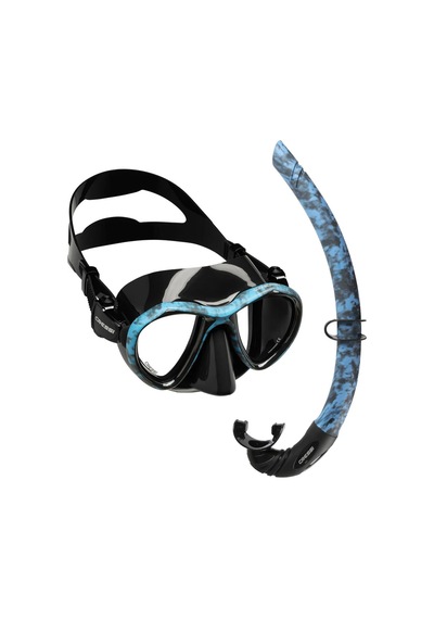 Cressi Metis Maske - Corsica Şnorkel Set Blue Camo Çok Renkli