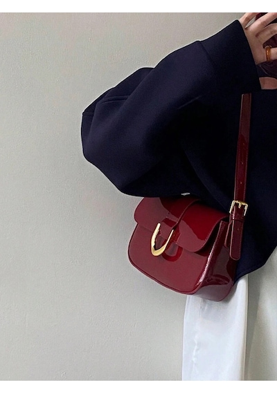Housebags Rugan Cherry Ayarlanabilir Askılı Mıknatıs Ve Fermuar Kapamalı El-omuz Çantası 263 Bordo