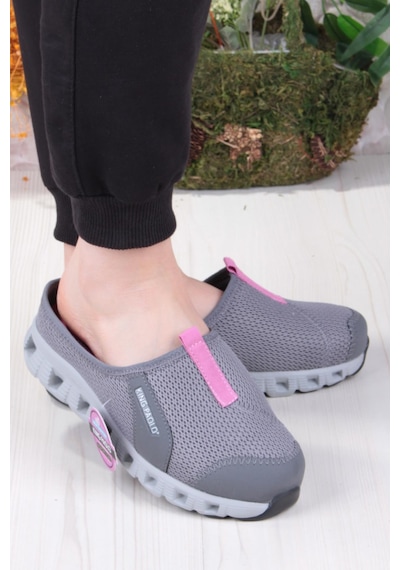 Fort King Diya Anatomik Rahat Esnek Memory Foam Taban Sabo Terlik Kadın Terlik Gri - Pembe Fort King Diya Anatomik Rahat Esnek Memory Foam Taban Sabo Terlik Kadın Terlik Gri - Pembe