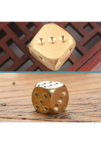 Omeniv 1 Adet Som Pirinç Ağır Zar Tavla Barbut Zarı 1.5cm