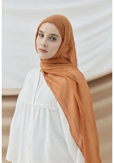 Aminenesil Modakaşmir Bambu Şal Soft Turuncu