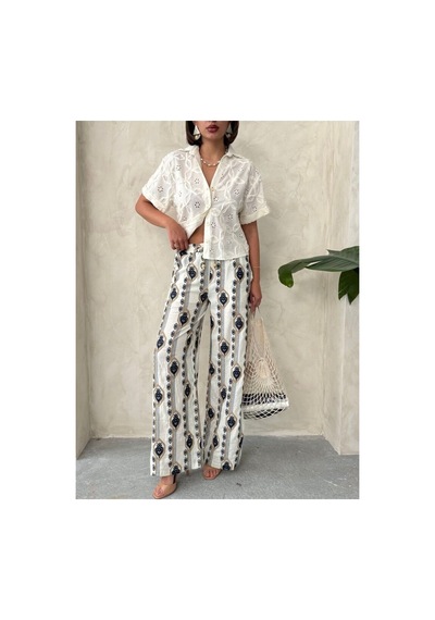 Verymoda Nakışlı Pantolon D2863 Taş