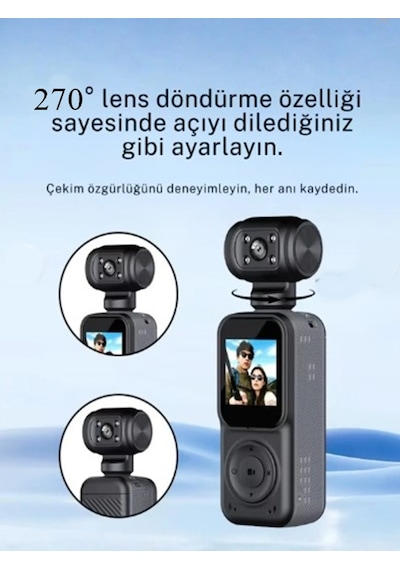 4k Mini Wifi Aksiyon Kamerası Taşınabilir Video Kaydedici 1,56' Ekranlı