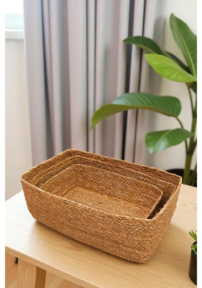Digithome 3 Lü Naturel Organizer Sepet -pnl-ph39 S/3 Ahşap