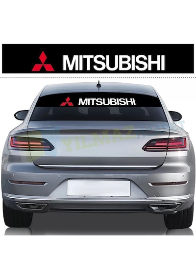 Mitsubishi Logo Ön Arka Cam Güneşlik Oto Sticker Yapıştırma Araba