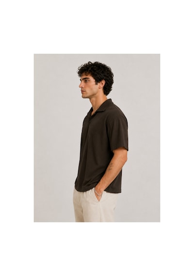 Parshey Regular Fit Fitilli Patlı Polo Yaka Erkek Tişört Premium Ottoman Kumaş Kahverengi Parshey Regular Fit Fitilli Patlı Polo Yaka Erkek Tişört Premium Ottoman Kumaş Kahverengi