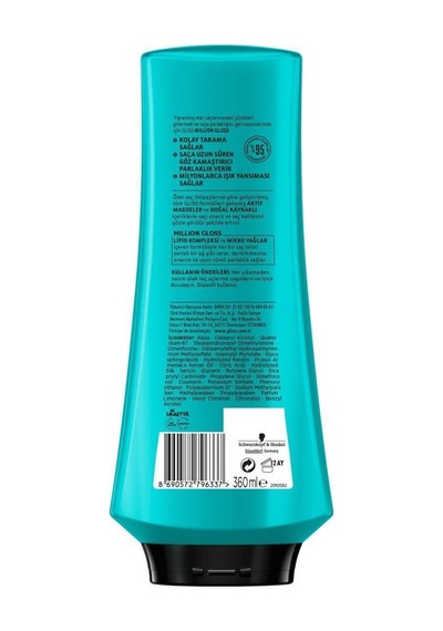 Gliss Million Gloss Yoğun Parlaklık Veren Saç Kremi 360 ML 6'lı